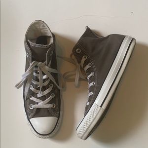 Converse Grey Taupe High Top Sneakers